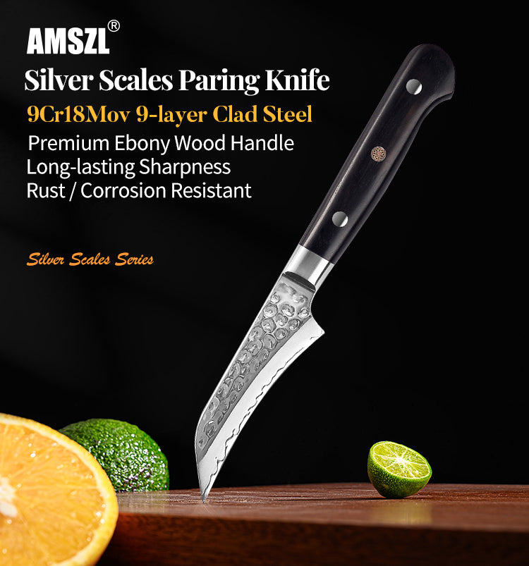 AMSZL Silver Scale Series - 3.5 inch Paring Knife, B9-C7