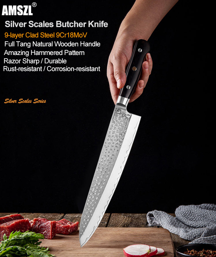 AMSZL Silver Scale Series - 9 inch Gyuto Knife, B9-C10A