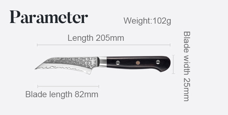 AMSZL Silver Scale Series - 3.5 inch Paring Knife, B9-C7