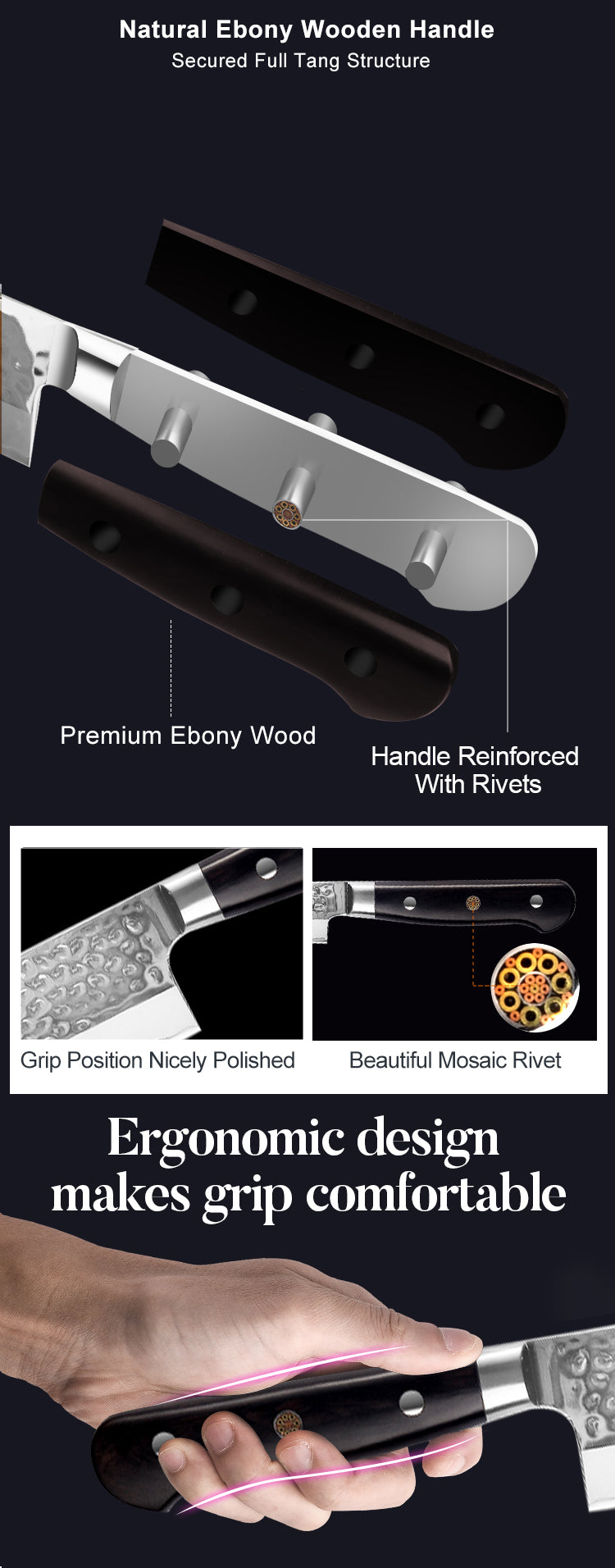 AMSZL Silver Scale Series - 6 inch Utility Knife, B9-C8