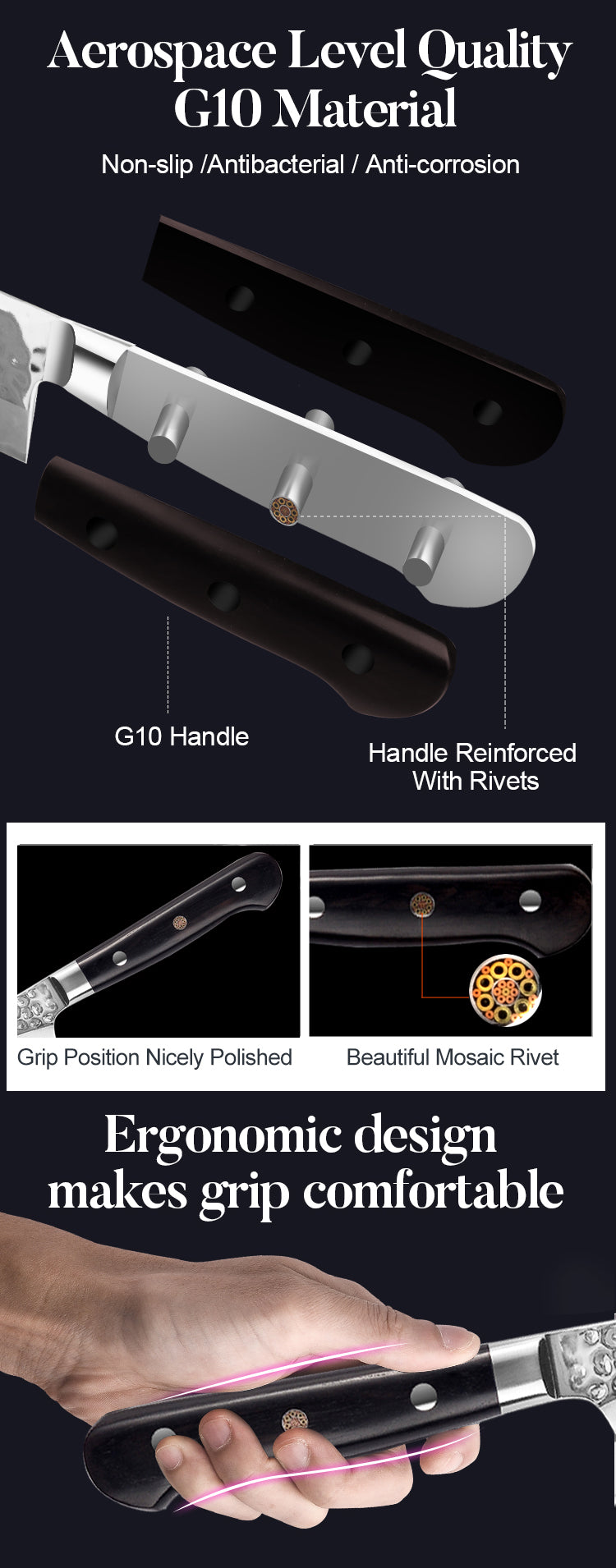 AMSZL Silver Scale Series - 8 inch Bread Knife, B9-C5