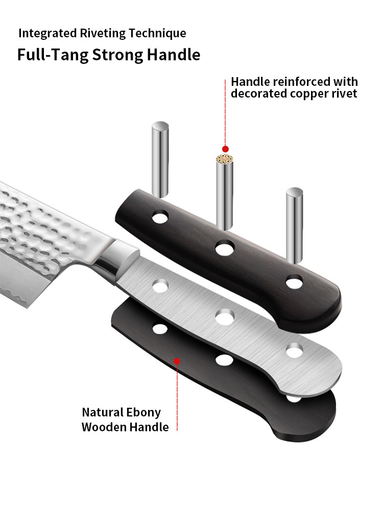 AMSZL Silver Scale Series - 7 inch Santoku Knife, B9-C4