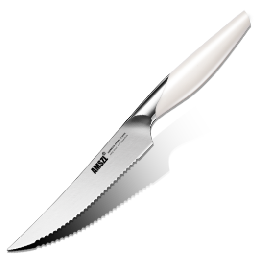 AMSZL Serrated Steak Knives Set of 4, DG-HT012-4PC
