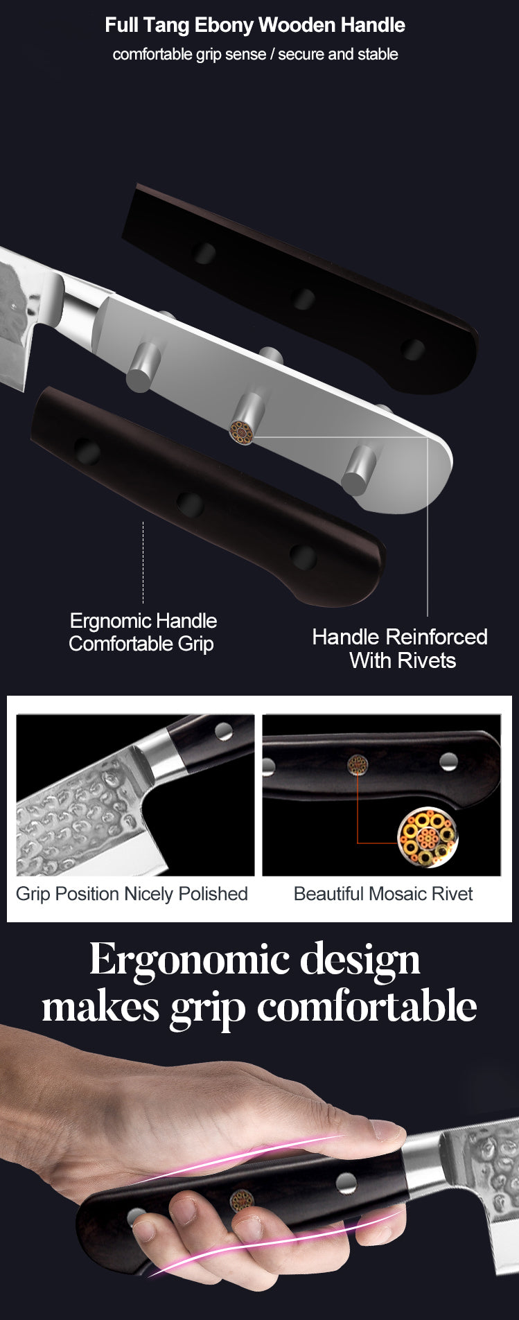 AMSZL Silver Scale Series - 9 inch Gyuto Knife, B9-C10A