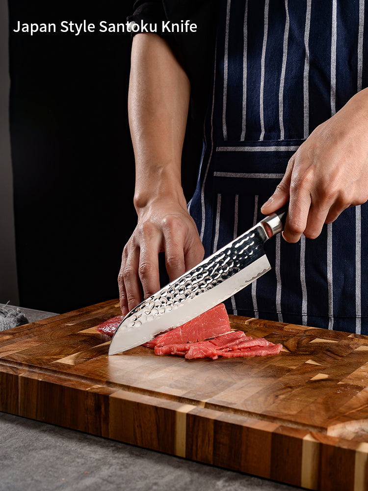 AMSZL Silver Scale Series - 7 inch Santoku Knife, B9-C4