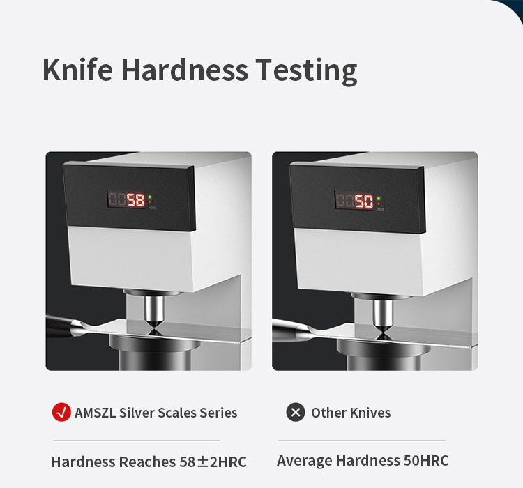 AMSZL Silver Scale Series - 7 inch Santoku Knife, B9-C4