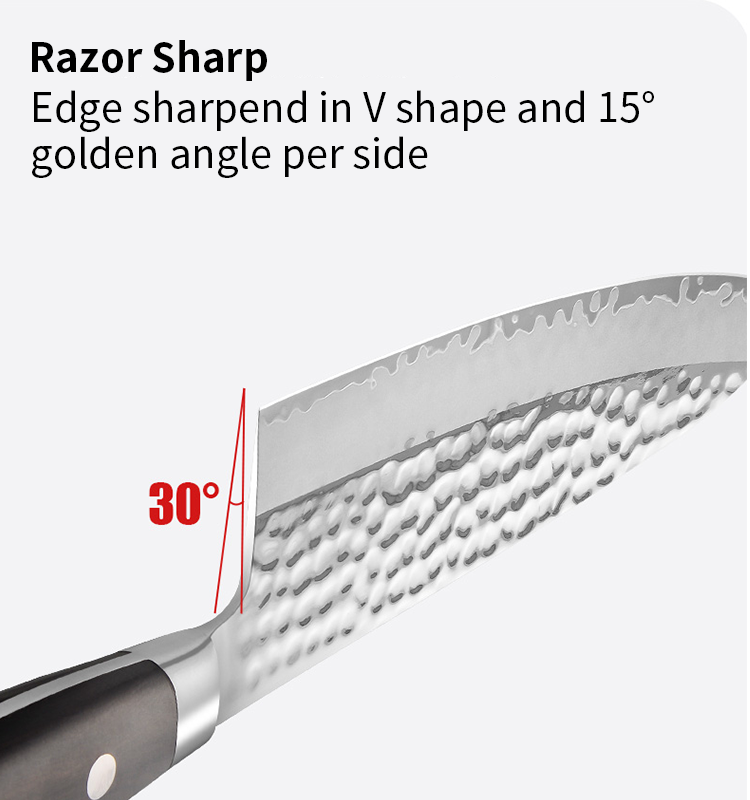 AMSZL Silver Scale Series - 6.8 inch Nakiri Knife, B9-C2