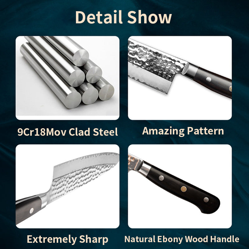 AMSZL Silver Scale Series - 6.8 inch Nakiri Knife, B9-C2