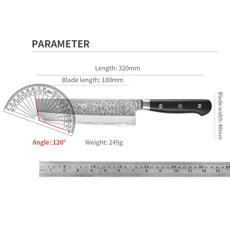AMSZL Silver Scale Series - 6.8 inch Nakiri Knife, B9-C2