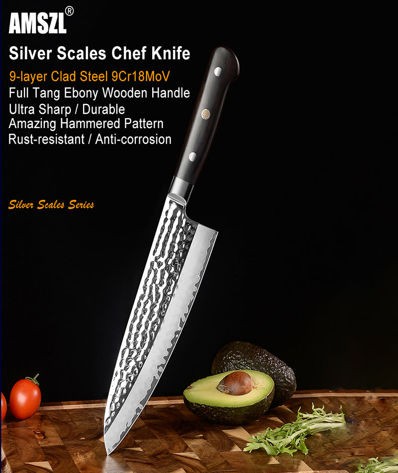 AMSZL Silver Scale Series - 8 inch Chef Knife, B9-C3