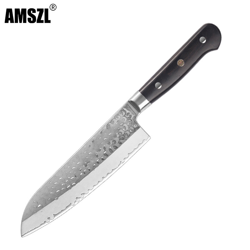 AMSZL Silver Scale Series - 7 inch Santoku Knife, B9-C4