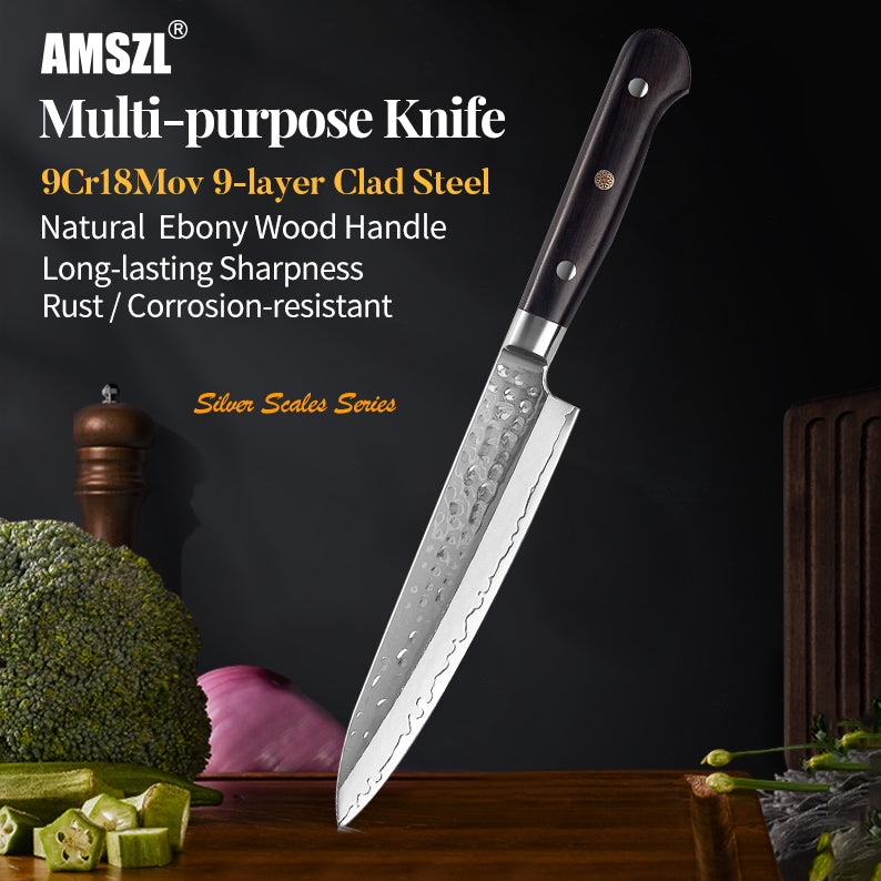AMSZL Silver Scale Series - 6 inch Utility Knife, B9-C8
