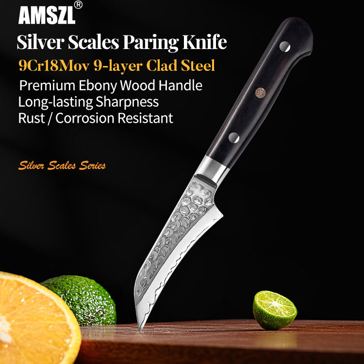 AMSZL Silver Scale Series - 3.5 inch Paring Knife, B9-C7
