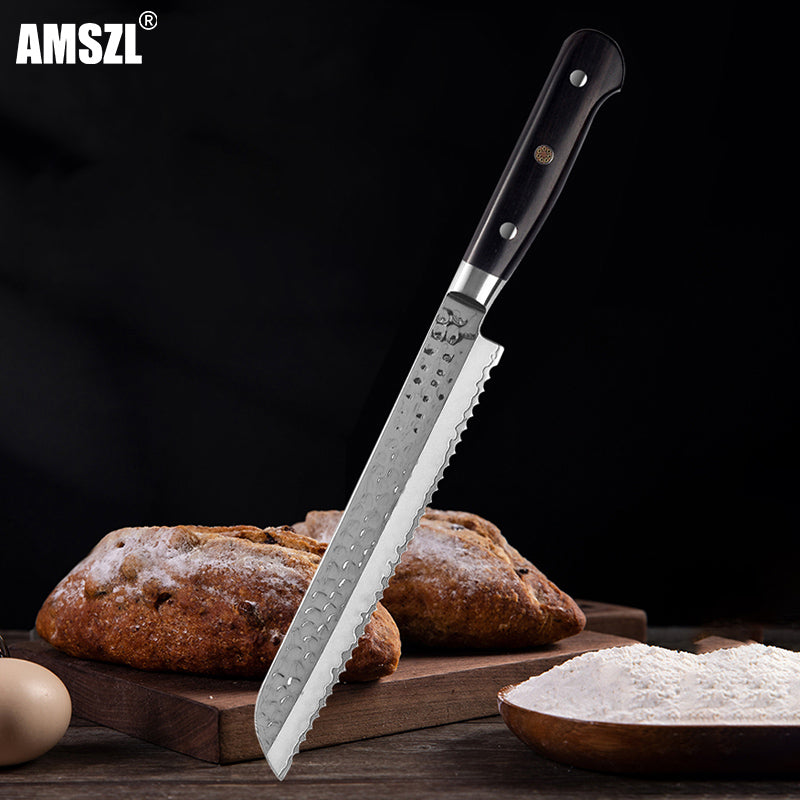 AMSZL Silver Scale Series - 8 inch Bread Knife, B9-C5