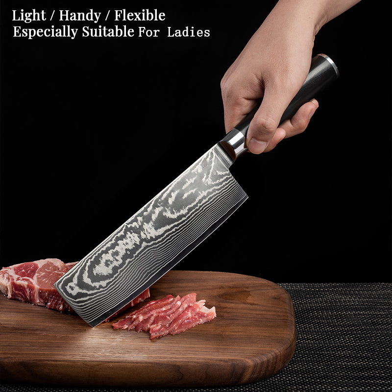 Boamlona 6.8" Damascus Nakiri Knife DM-GS002