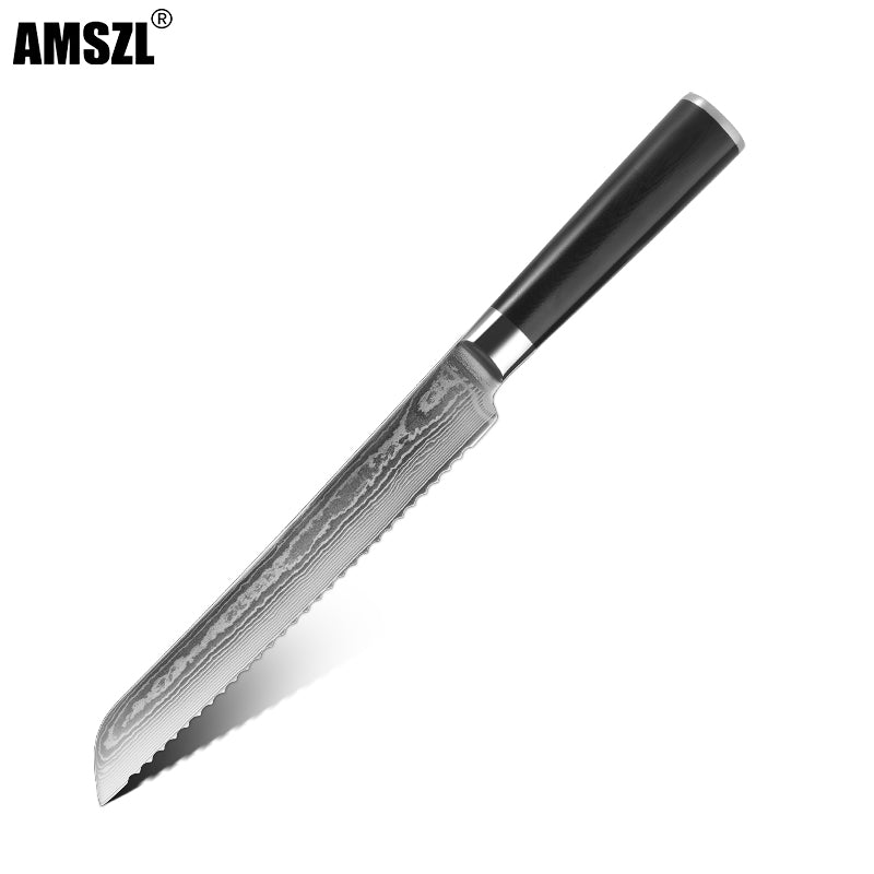 Boamlona 8 inch Damascus Bread Knife DM-GS005