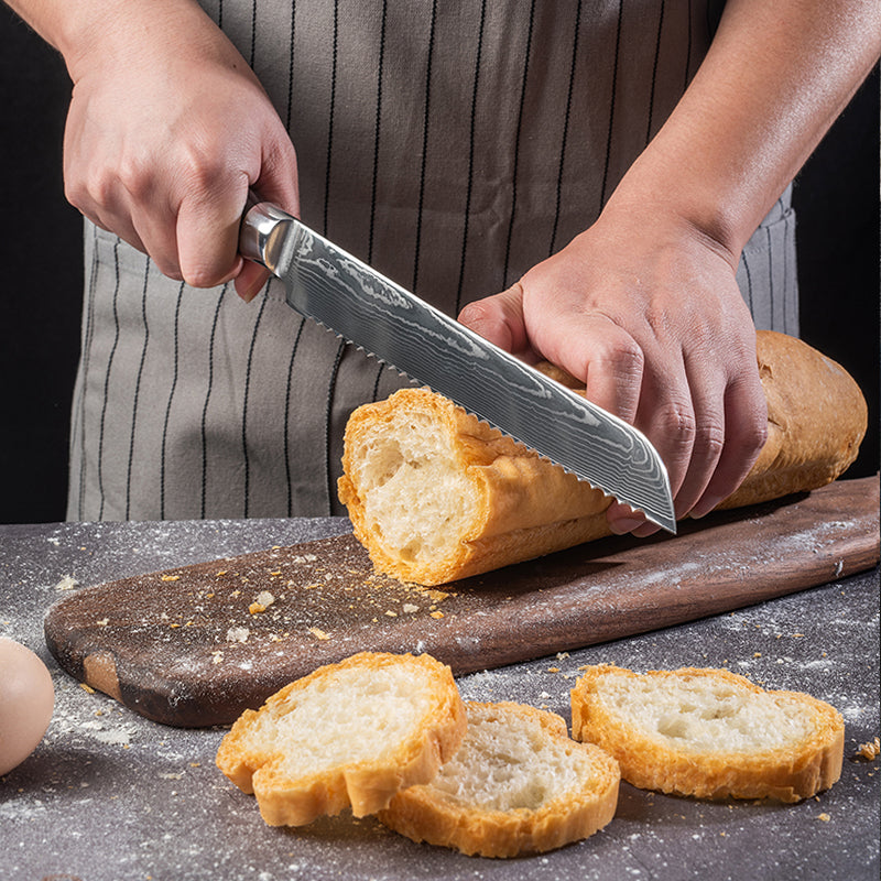 Boamlona 8 inch Damascus Bread Knife DM-GS005