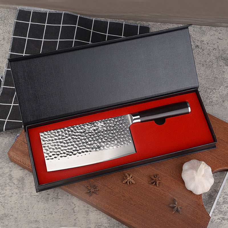 AMSZL 7 inch Hammered Damascus Cleaver DM-GS01-7