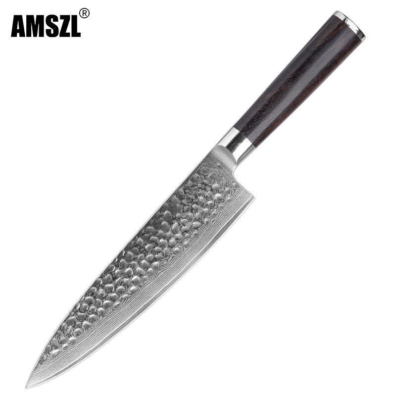 AMSZL 8 inch Hammered Damascus Chef Knife DM-GS03-7