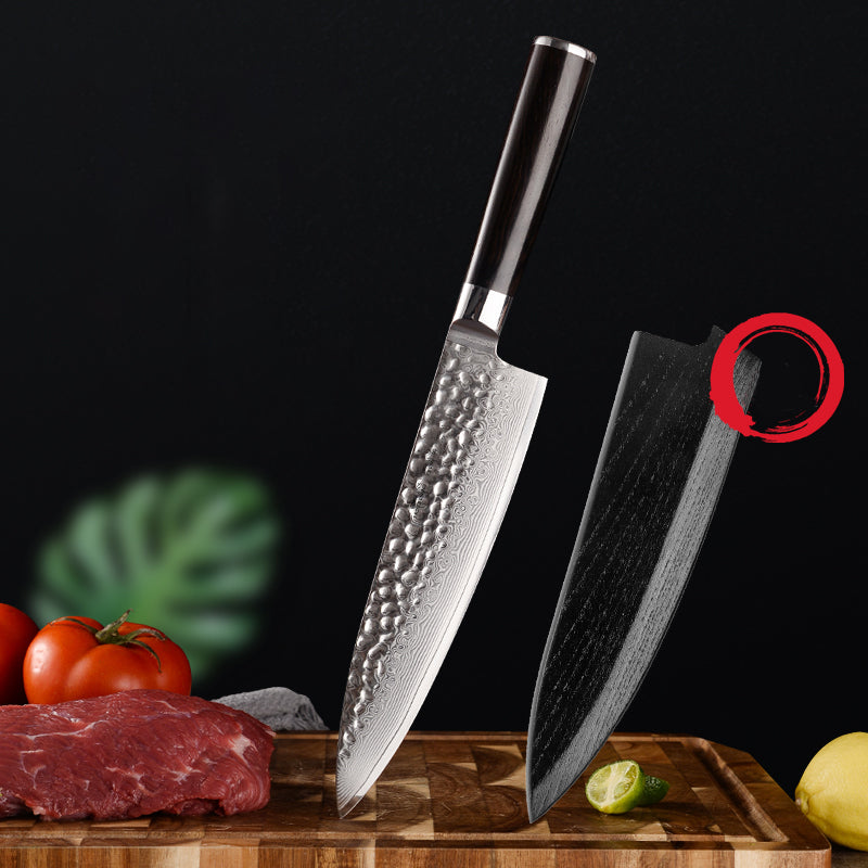 AMSZL 8 inch Hammered Damascus Chef Knife DM-GS03-7