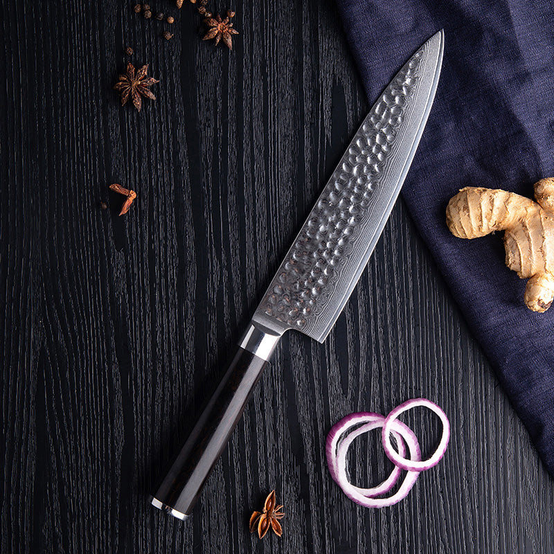 AMSZL 8 inch Hammered Damascus Chef Knife DM-GS03-7