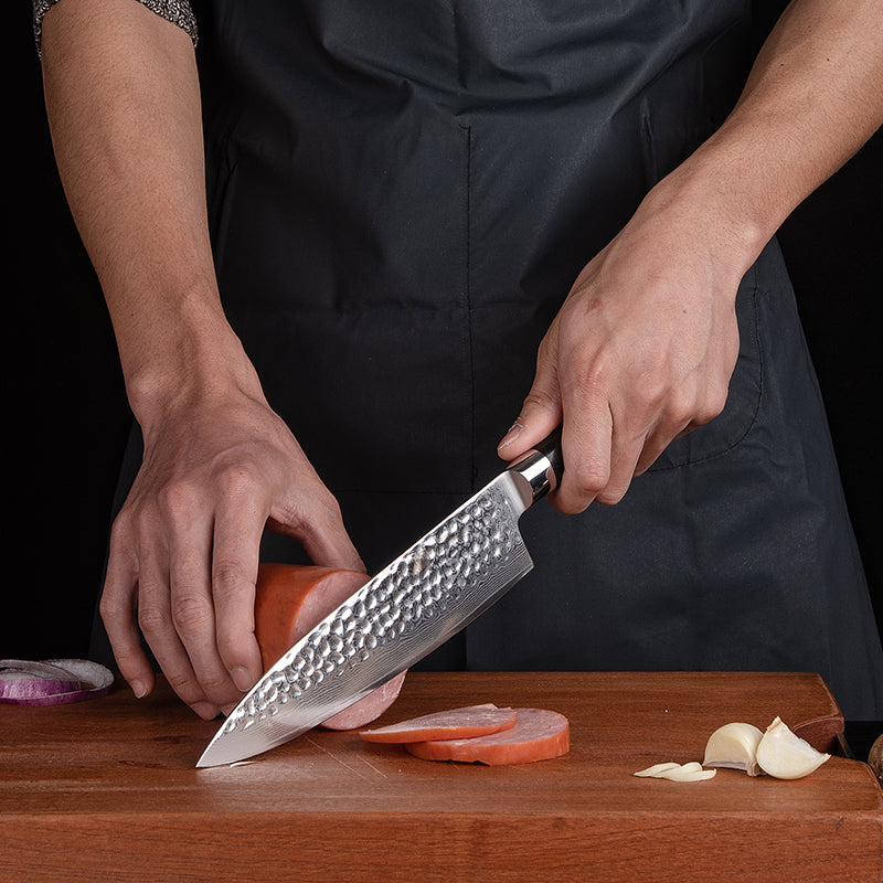 AMSZL 8 inch Hammered Damascus Chef Knife DM-GS03-7