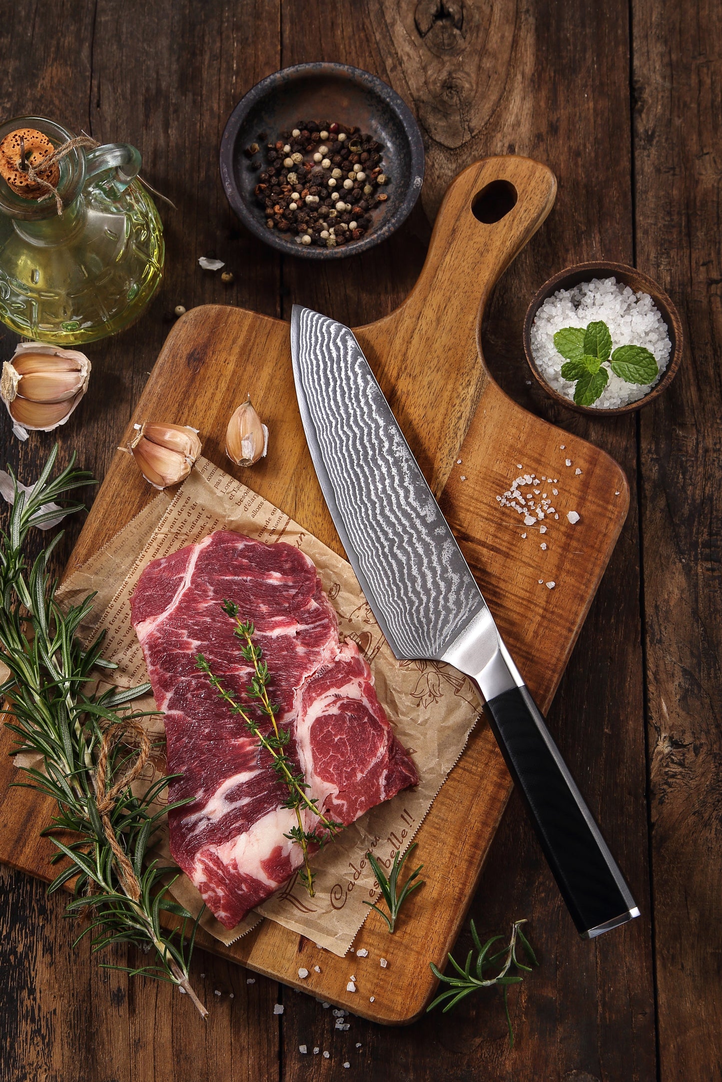 AMSZL 6.8 inch Damascus Japanese Chef Knife DM-GS03-8