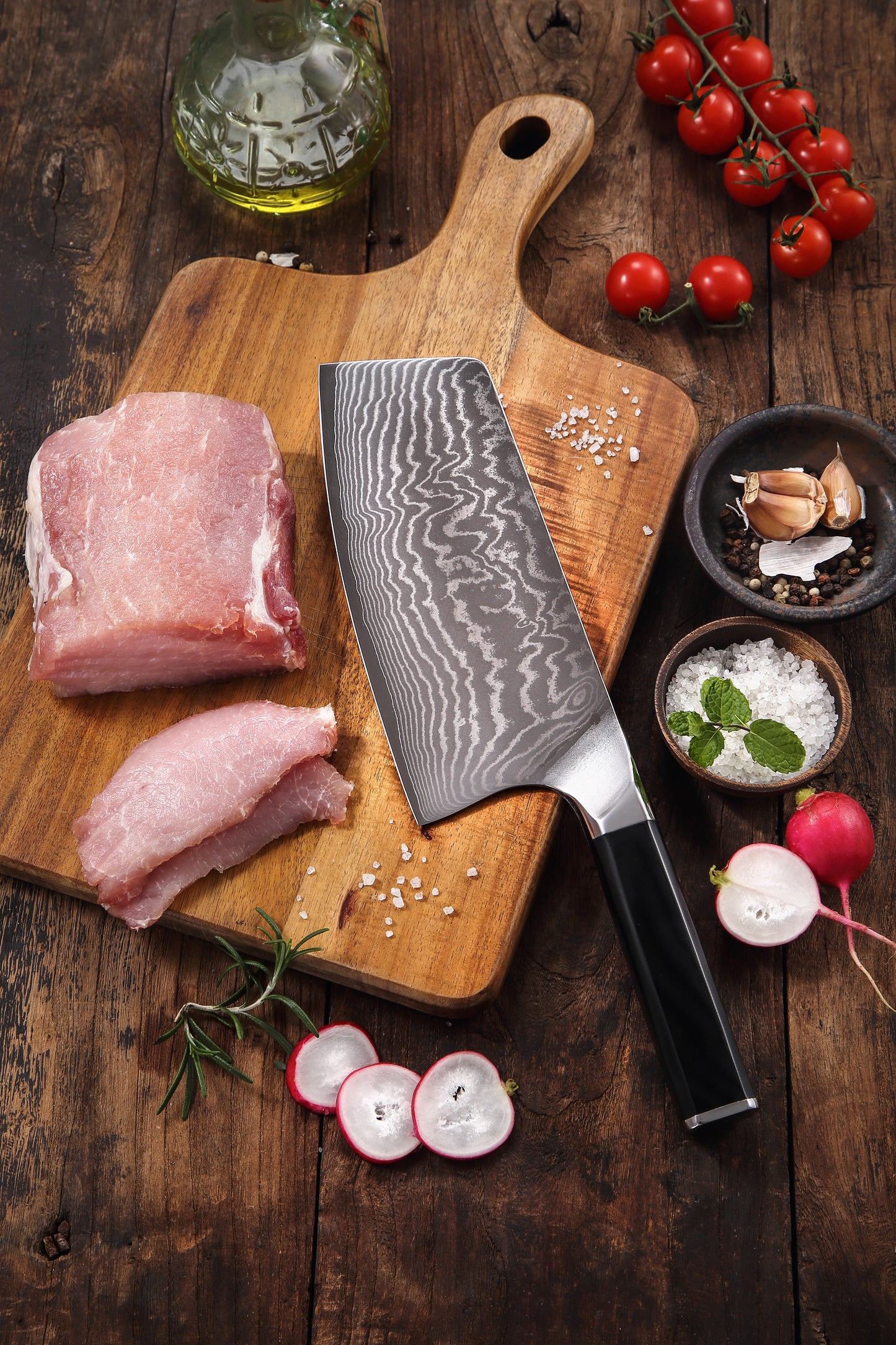 AMSZL 7 inch Damascus Chopping Knife DM-GS01-8