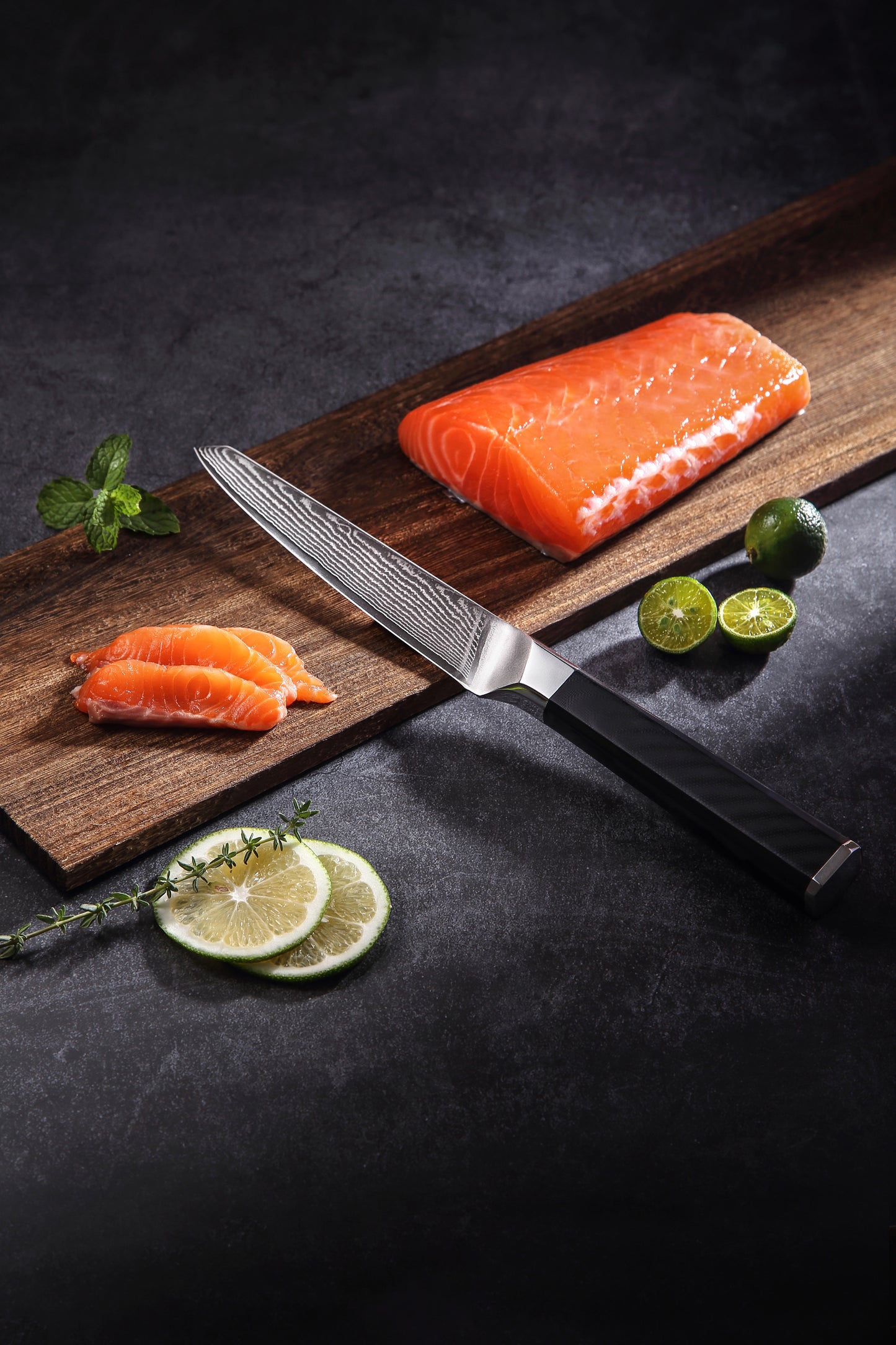 AMSZL 5 inch Damascus Utility Knife DM-GS08-8