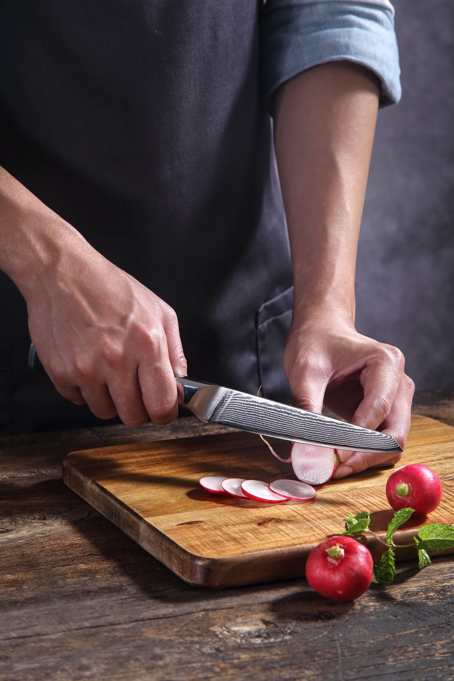 AMSZL 5 inch Damascus Utility Knife DM-GS08-8