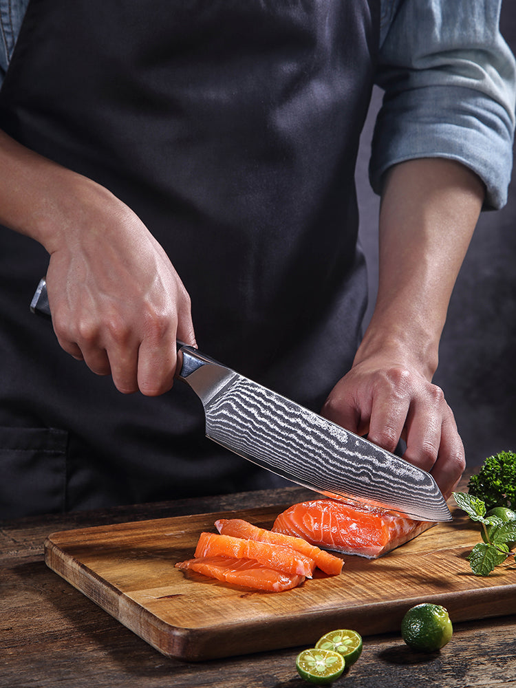 AMSZL 6.8 inch Damascus Japanese Chef Knife DM-GS03-8