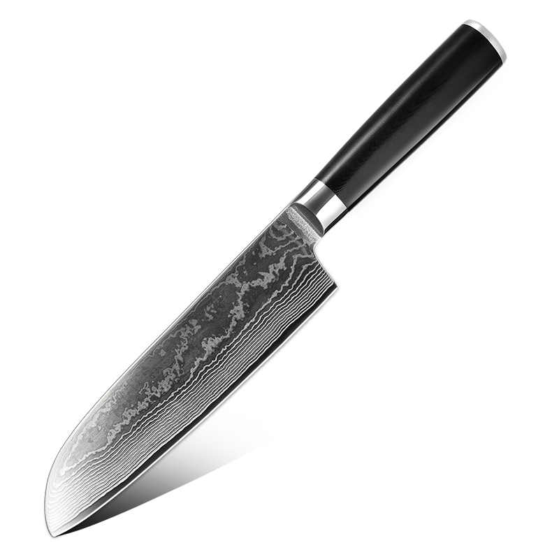 Boamlona 7 inch Damascus Japanese Chef Knife Santoku Knife DM-GS004