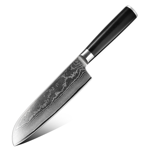 Boamlona 7 inch Damascus Japanese Chef Knife Santoku Knife DM-GS004