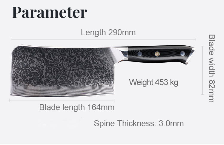 AMSZL 6.5 inch Damascus Chopping Cleaver DM-GS013-1