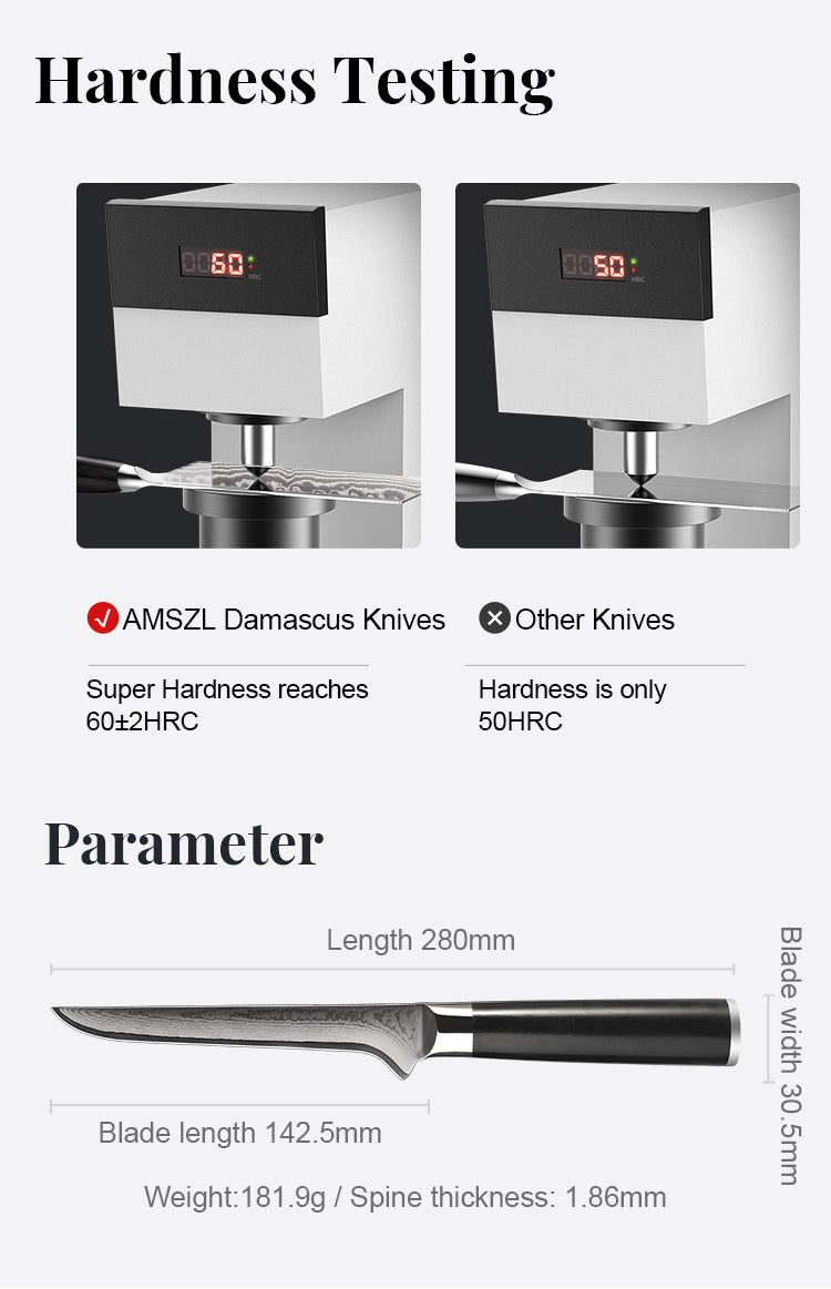 Boamlona 5.6 inch Damasucs Boning Knife DM-GS009